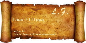 Laux Filippa névjegykártya